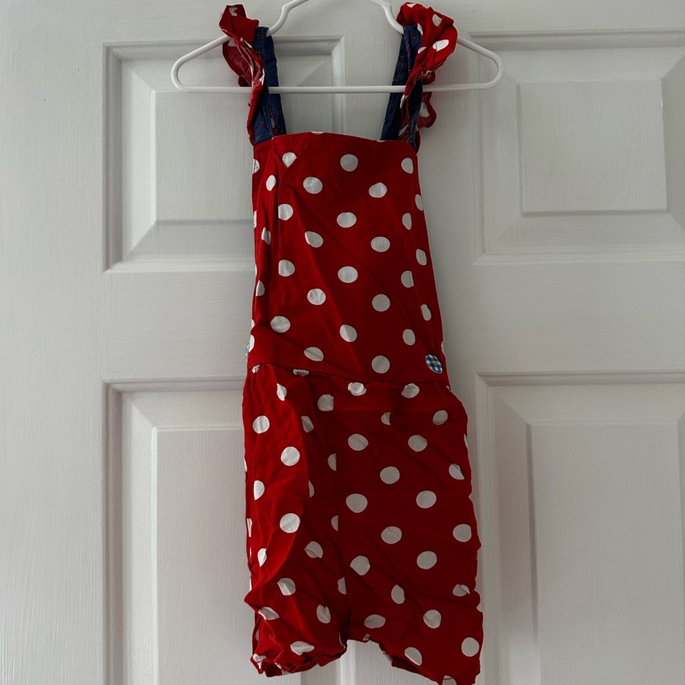Matilda Jane Red and Blue Ruffled Romper
